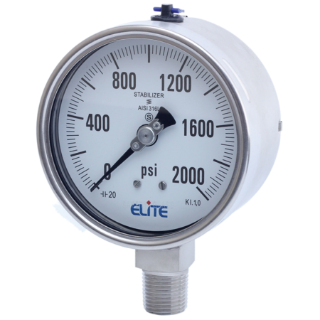 All SS Solid Front Pressure Gauge