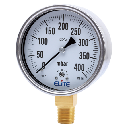 SS Case Brass Pressure Gauges